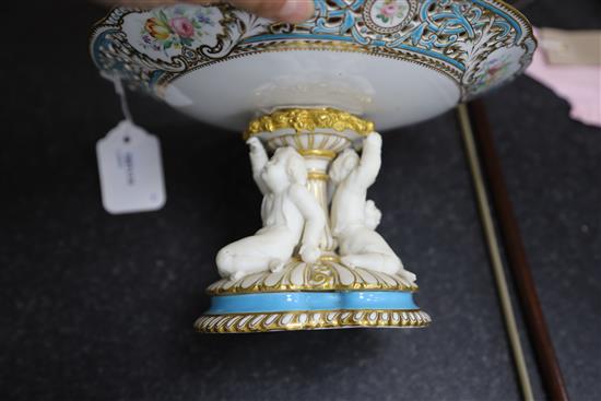 A Minton porcelain tazza, c.1860, D. 23cm